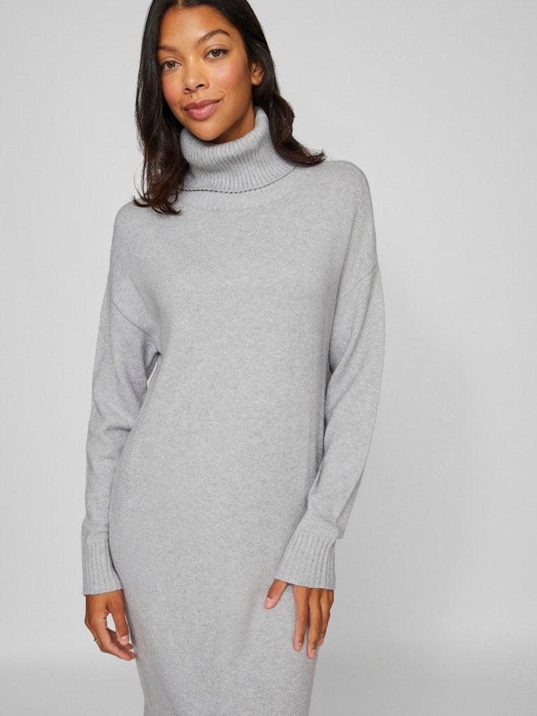 Jurken - Viril Roll Neck L/S Midi Dress Noos - AW24 van Vila