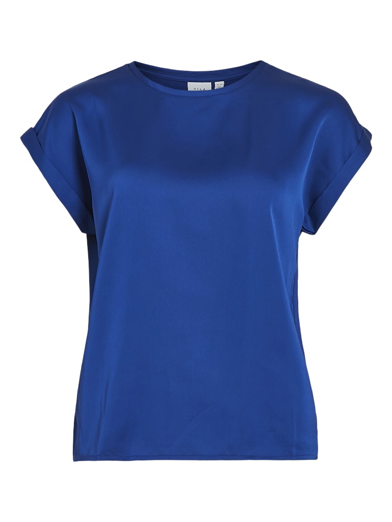 Mazarine blue Tops - Viellette S/S Satin Top Noos - SS25 van Vila