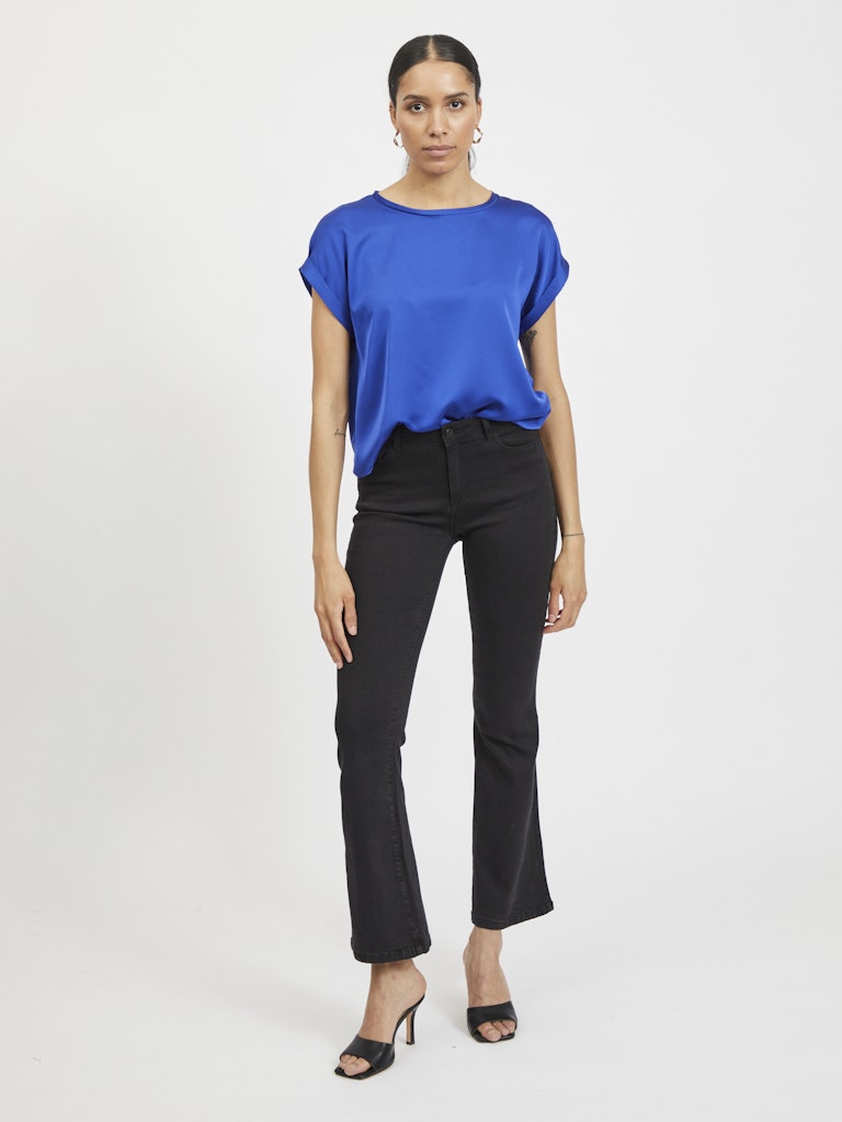 Tops - Viellette S/S Satin Top Noos - SS25 van Vila