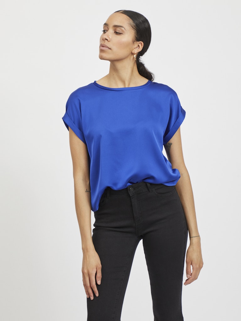 Tops - Viellette S/S Satin Top Noos - SS25 van Vila