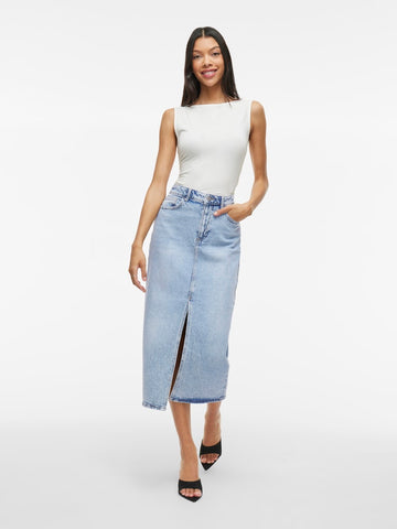 Rokken - Vijaf Hw Midi Denim Skirt Noos - SS25 van Vila