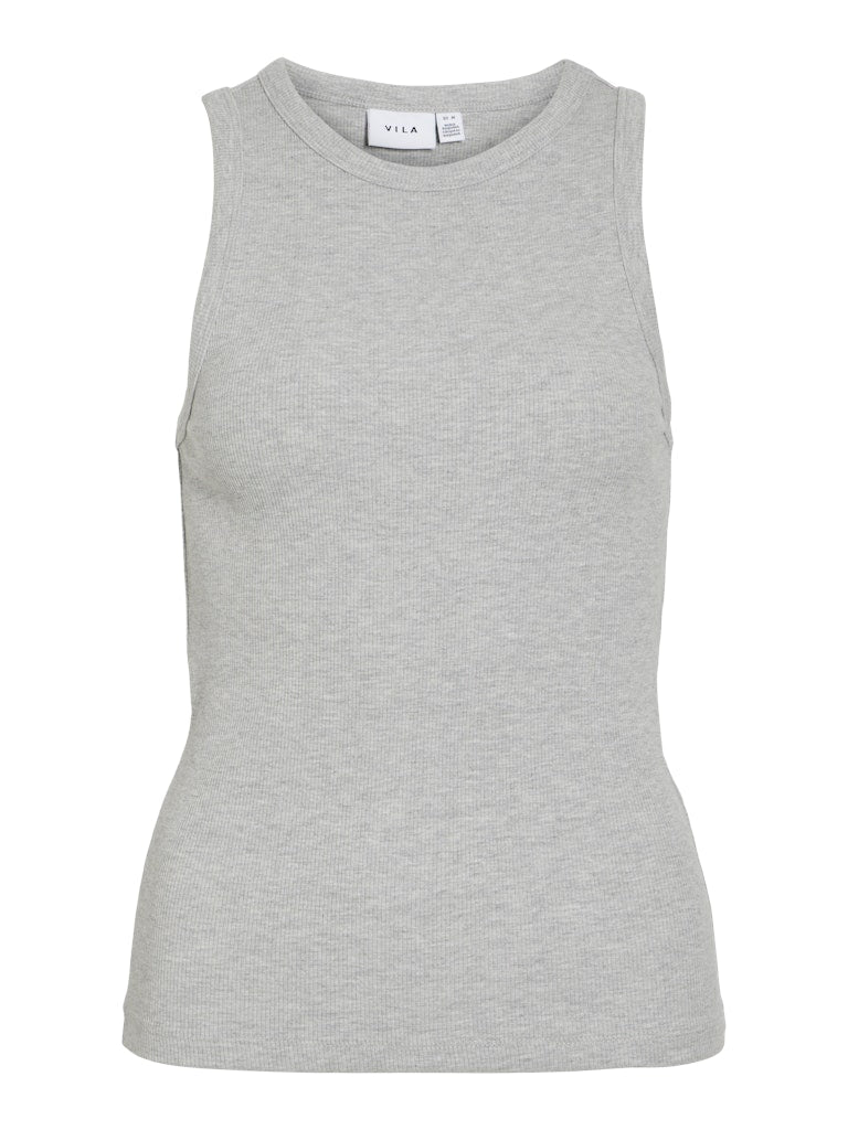 Light Grey Melange Tops - Visola S/L Tank Top Noos - SS25 van Vila