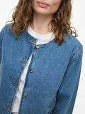 Light Blue Denim Jassen - Vireba L/S O-Neck Denim Jacket Noos - SS25 van Vila