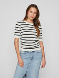 Pulls - Vidalo O-Neck S/S Stripe Knit Noos - SS25 van Vila