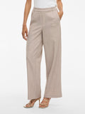 Natural melange Broeken - Vivarone Hw Wide Pant - Noos van Vila
