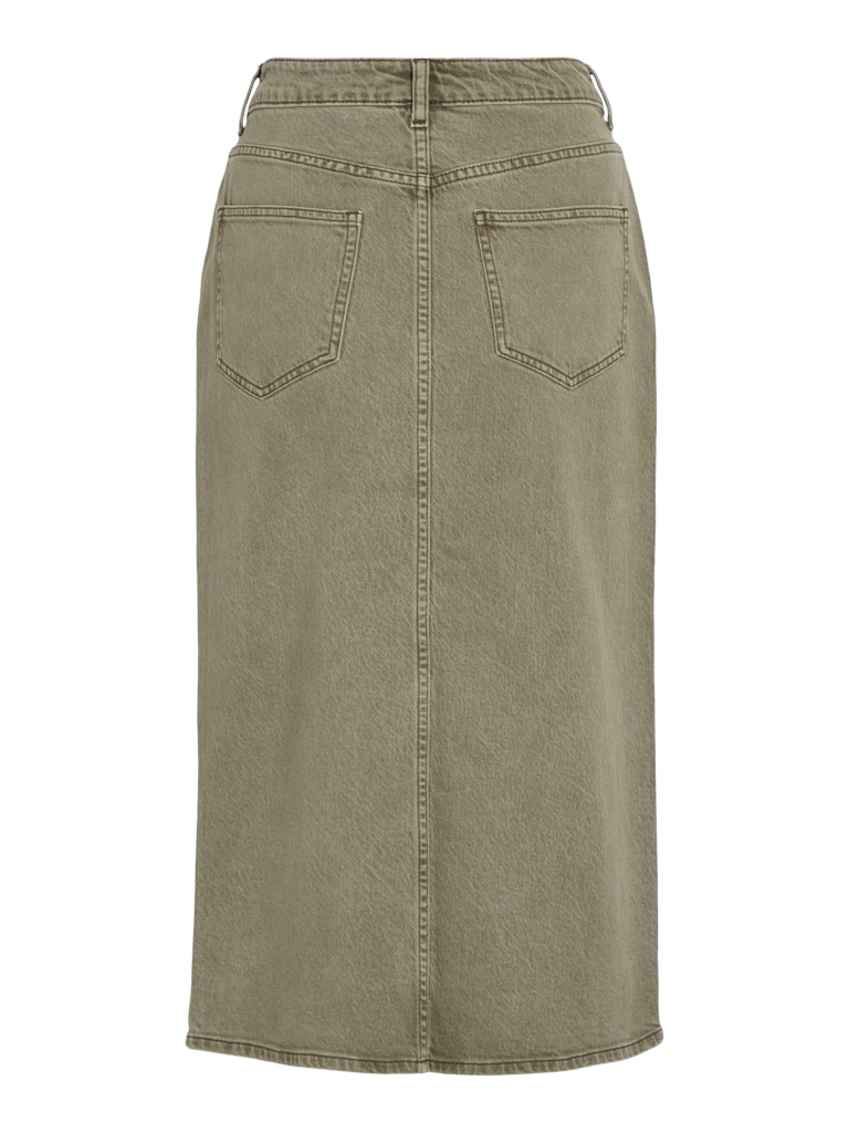 Rokken - Vijaf Rw Denim Midi Skirt van Vila