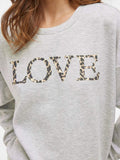 Light Grey Melange Sweatshirts - Visiffi Love L/S Sweat van Vila