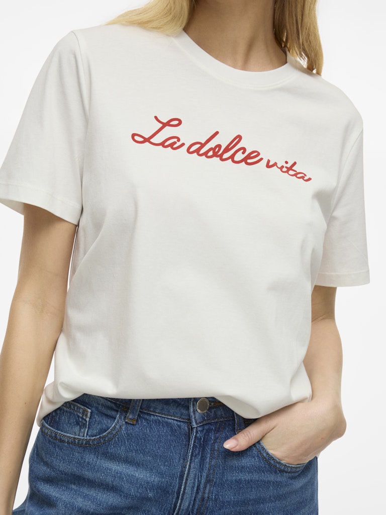 Snow White La Dolce Vita Tops - Visybil O-Neck S/S T-Shirt van Vila