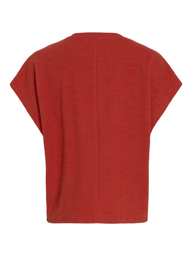 Aurora red Tops - Viamy V-Neck 2/4 Top van Vila