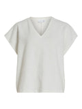 Snow white Tops - Viamy V-Neck 2/4 Top van Vila