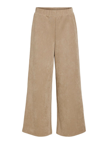 Savannah tan Broeken - Visudas Hw Wide Pants van Vila