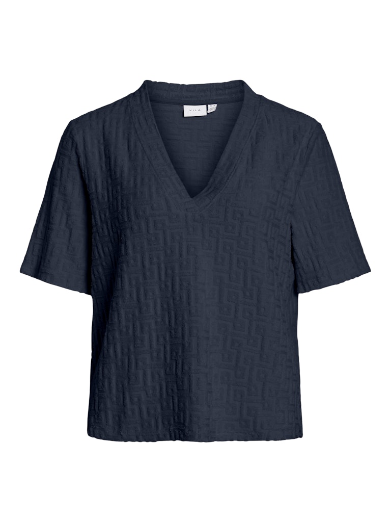 Navy Blazer Tops - Vimaratea V-Neck 2/4 Top van Vila