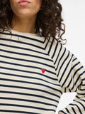 Cloud dancer Sweaters - Viheather L/S Striped Sweat van Vila