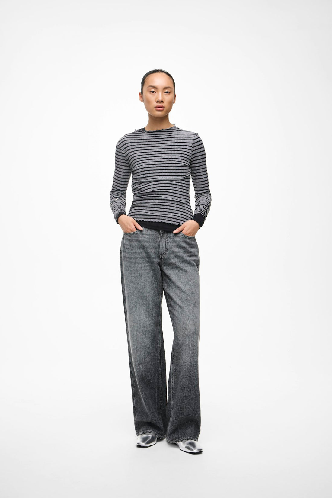 Virika L/S Funnel Neck Top - Noos