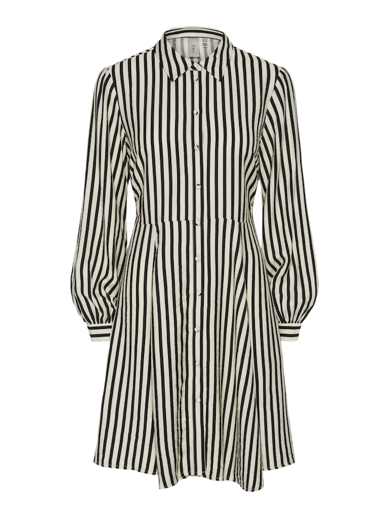 Birch Black stripes Jurken - Yaskaya Ls Shirt Dress Noos - SS25 van Y.A.S