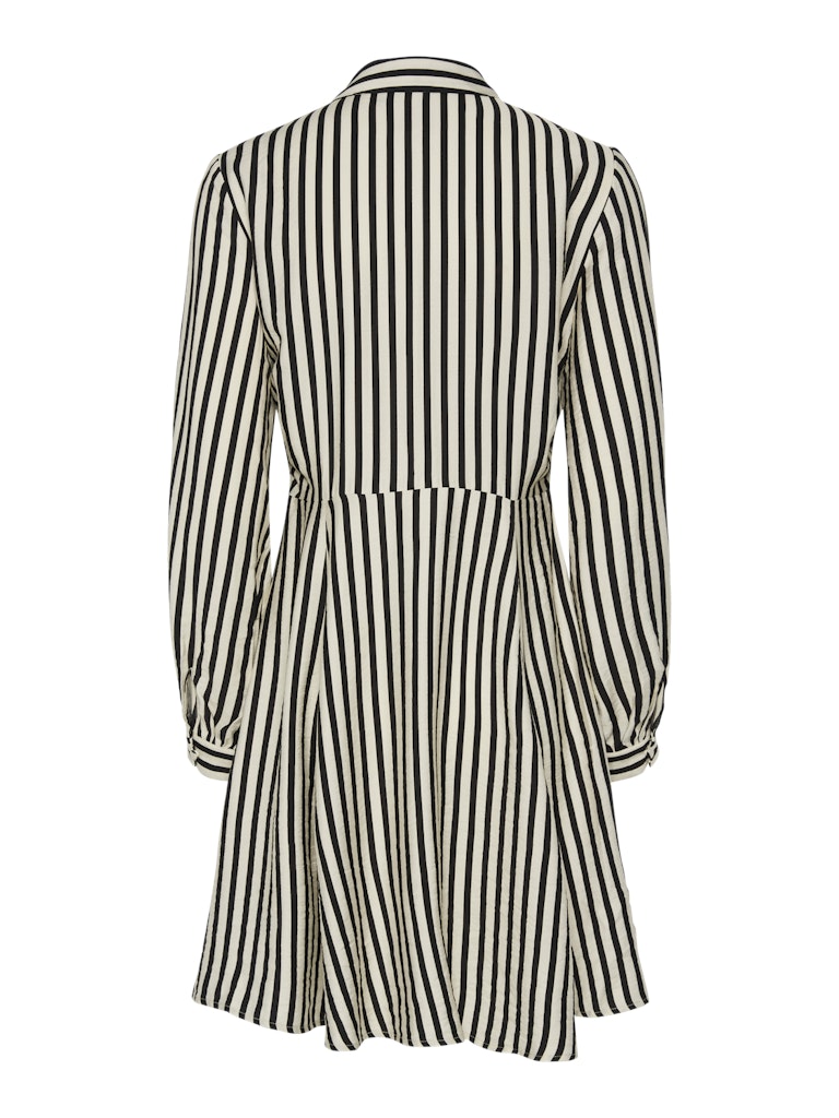 Birch Black stripes Jurken - Yaskaya Ls Shirt Dress Noos - SS25 van Y.A.S