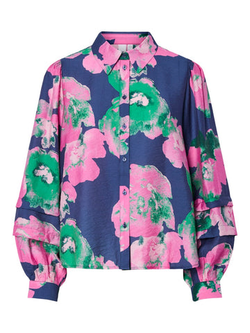 Skipper Blue MOLLY PRINT Shirts - Yasmolly Ls Shirt D2D van Y.A.S