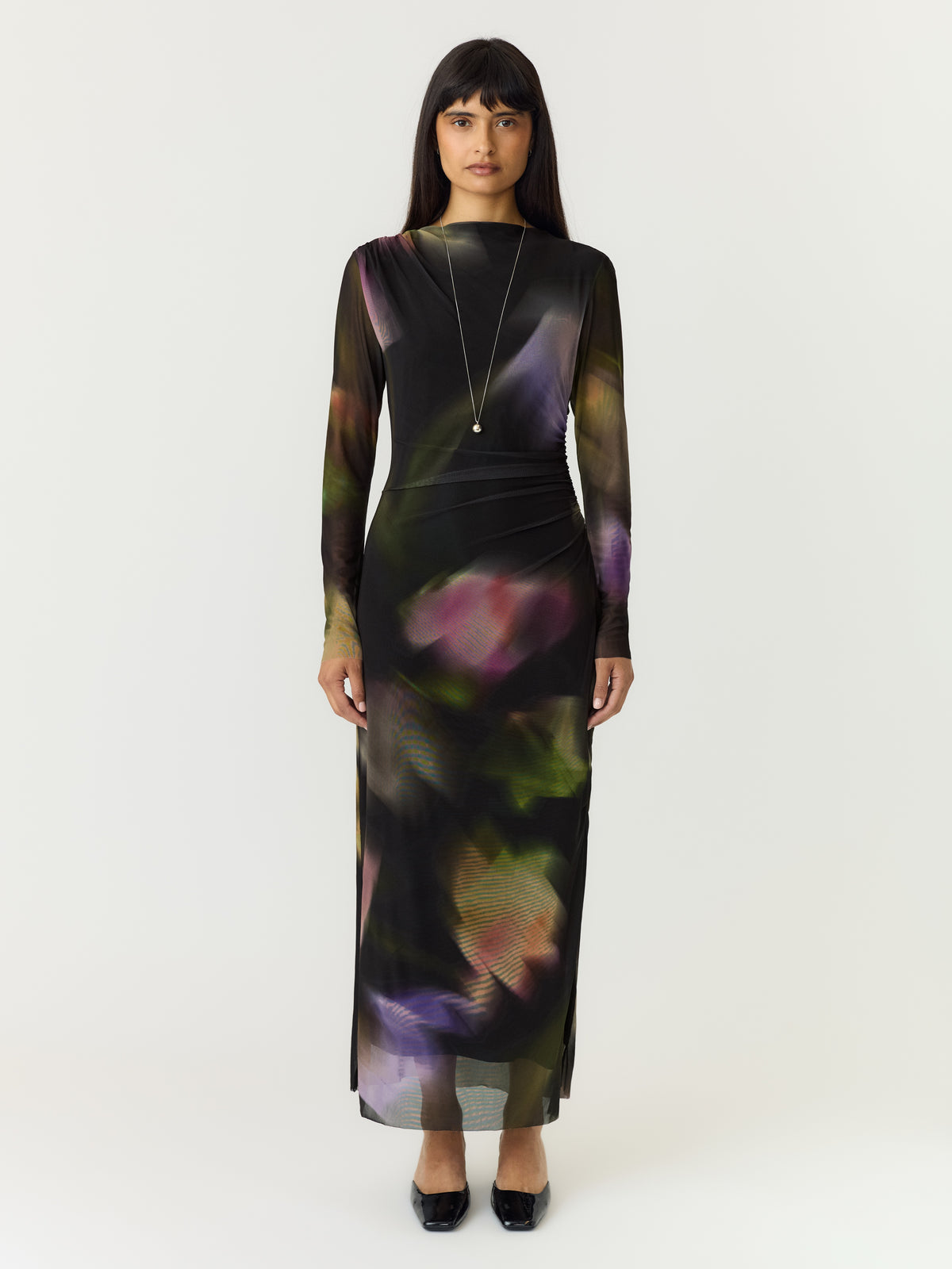 Yasshama Ls Long Mesh Dress