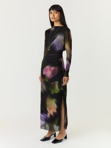 Yasshama Ls Long Mesh Dress