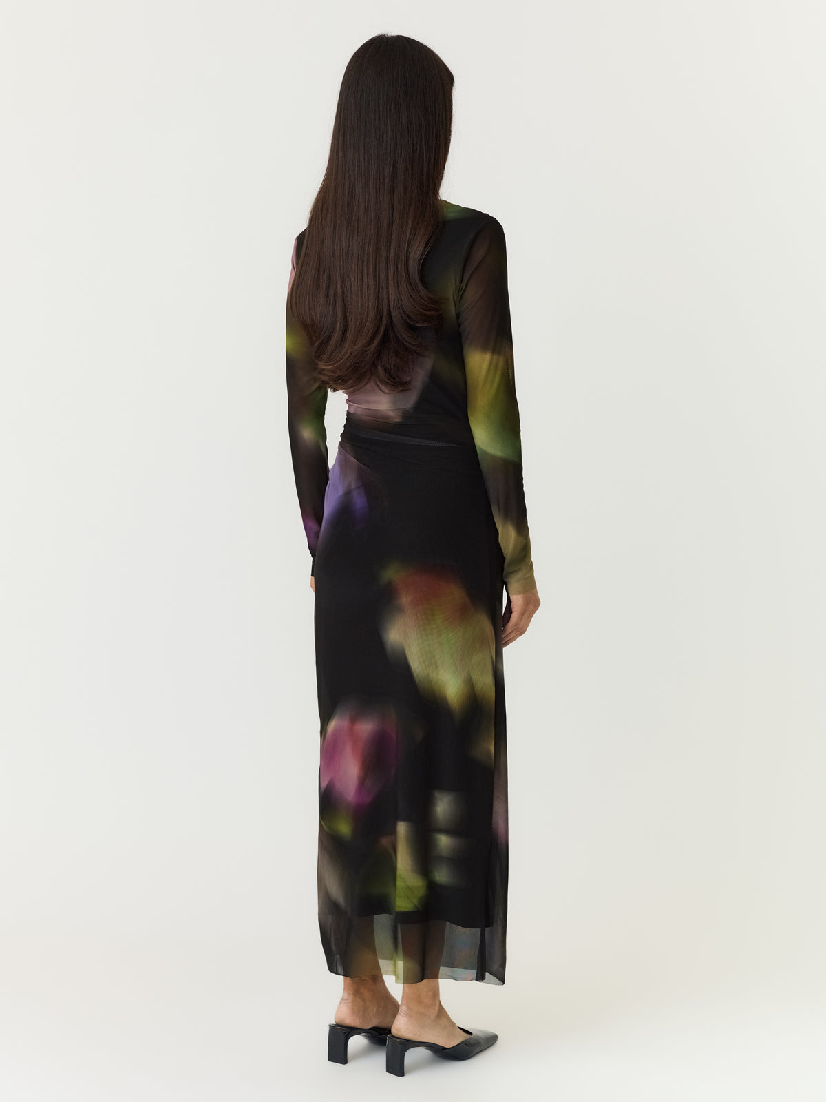 Yasshama Ls Long Mesh Dress