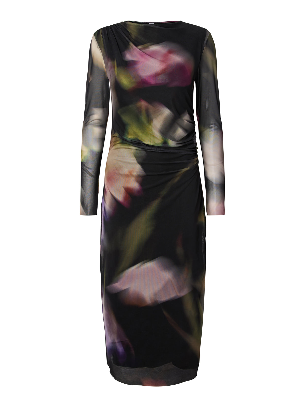 Yasshama Ls Long Mesh Dress