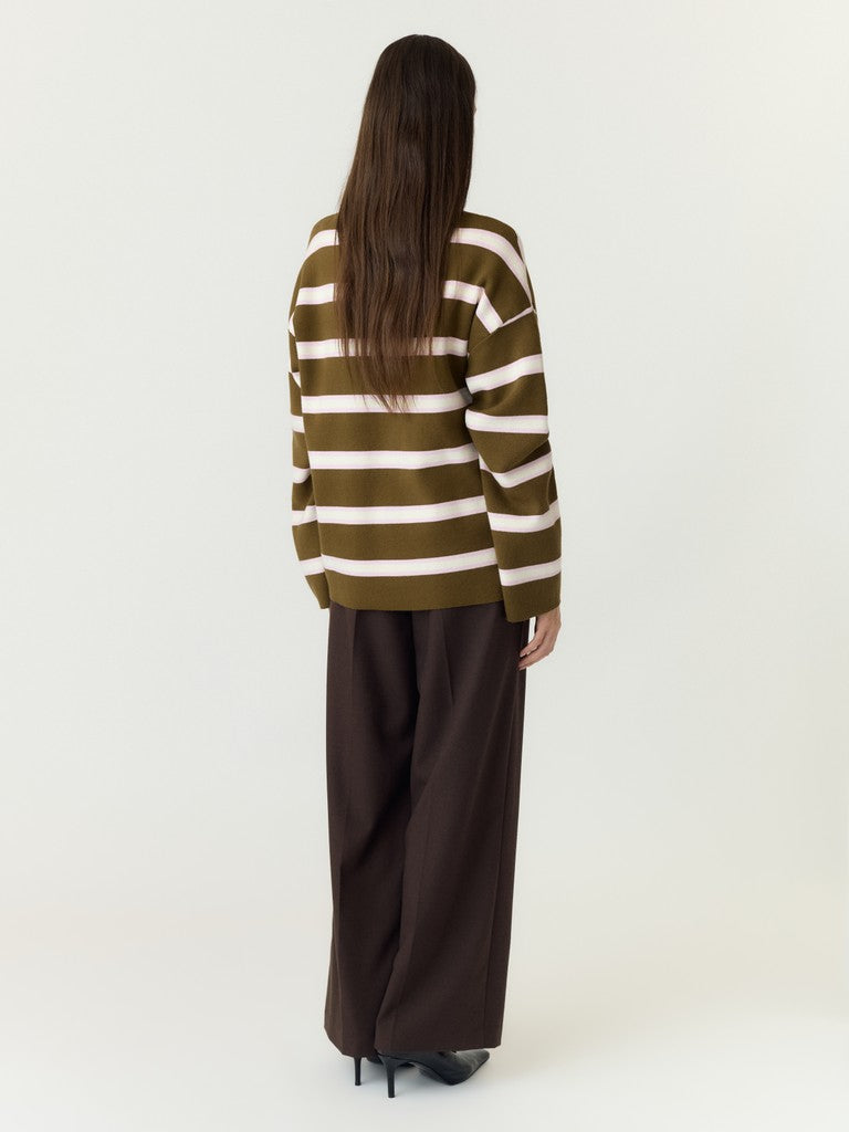 Yasisabell Ls Polo Knit Pullover Noos - AW26