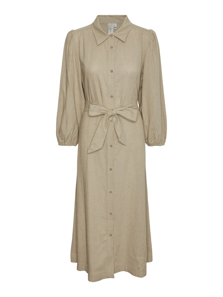 Jurken - Yasflaxy 3/4 Linen Shirt Dress Noos - SS25 van Y.A.S