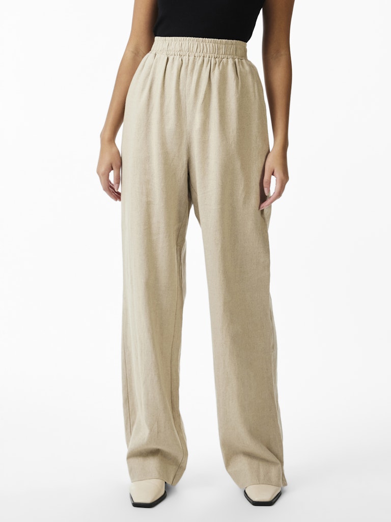 Birch Broeken - Yasflaxy Hw Linen Pant Noos van Y.A.S