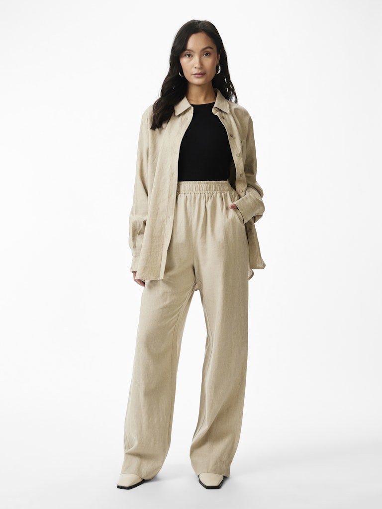 Broeken - Yasflaxy Hw Linen Pant Noos van Y.A.S