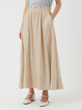 Birch Rokken - Yasflaxy Hw Ankle Skirt Noos van Y.A.S