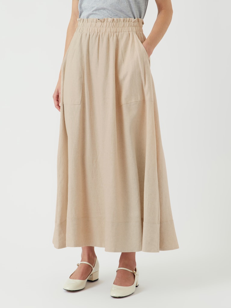 Birch Rokken - Yasflaxy Hw Ankle Skirt Noos van Y.A.S