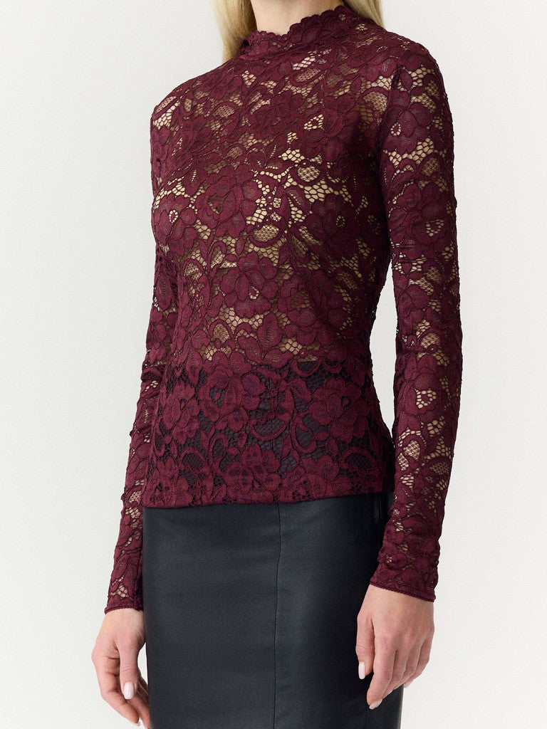 Yaslacey Ls Lace Top Noos