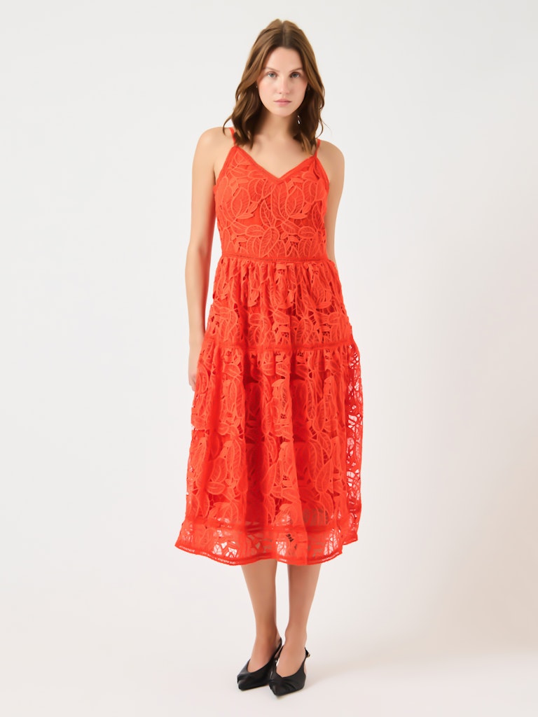 Cherry tomato Jurken - Yaslifa Strap Long Dress - Show van Y.A.S