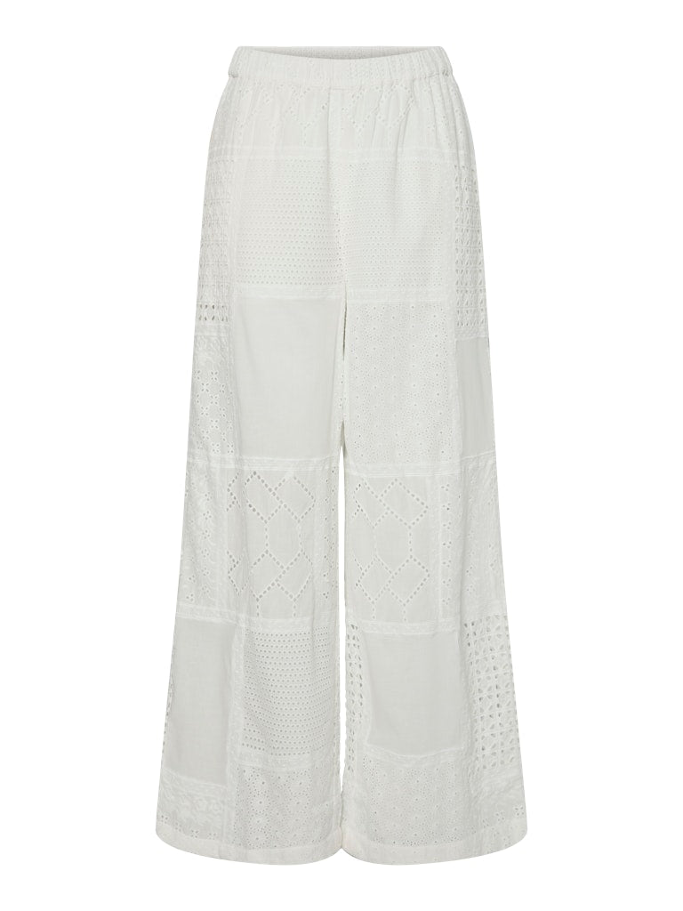 Star White Broeken - Yasberlo Hw Lace Trousers - Fest van Y.A.S