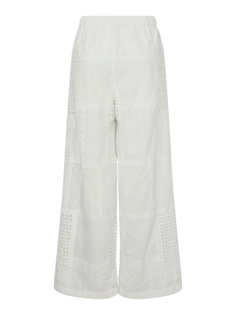 Star White Broeken - Yasberlo Hw Lace Trousers - Fest van Y.A.S