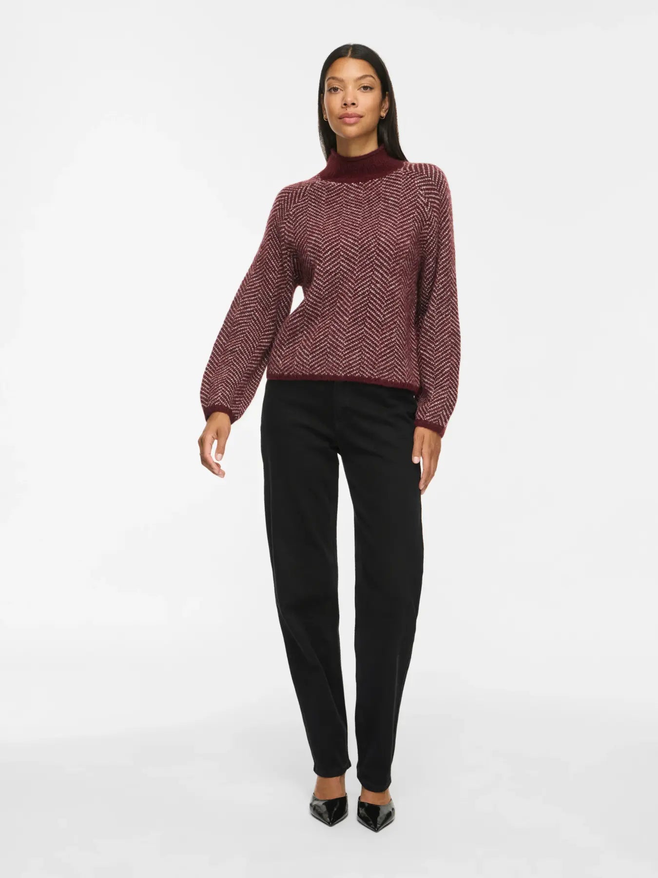 Vilory High Neck L/S Knit Top - Noos