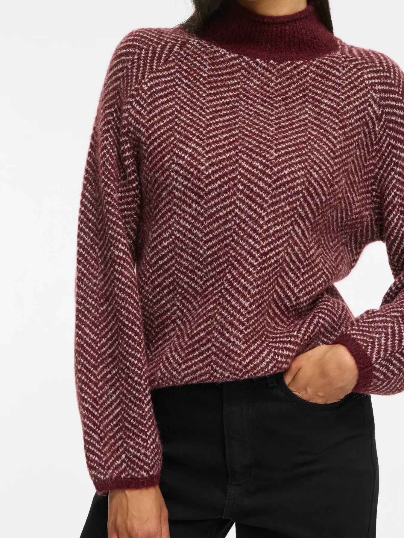 Vilory High Neck L/S Knit Top - Noos