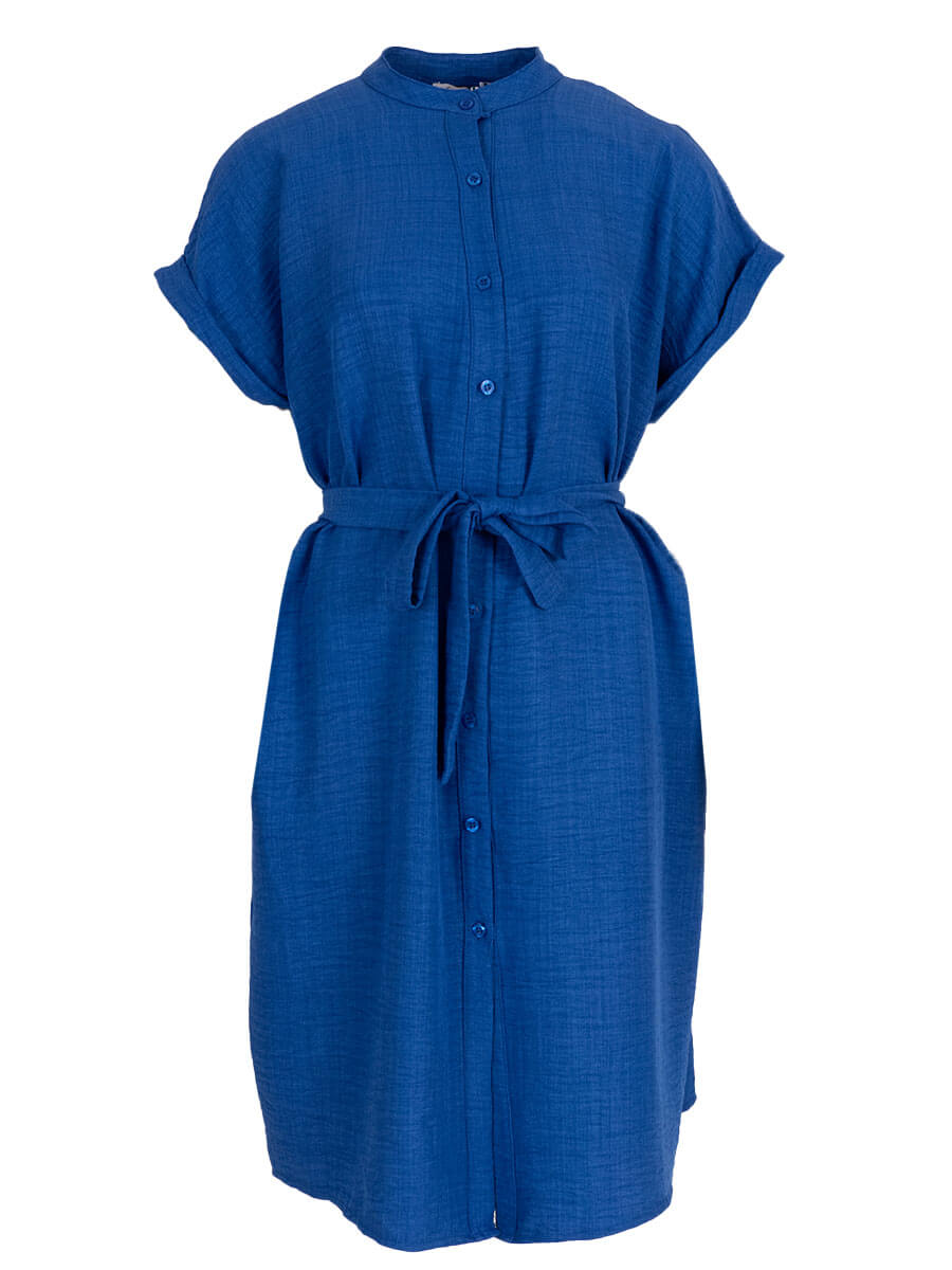Koningsblauw Jurken - Sira Summer shirt dress van Azzurro
