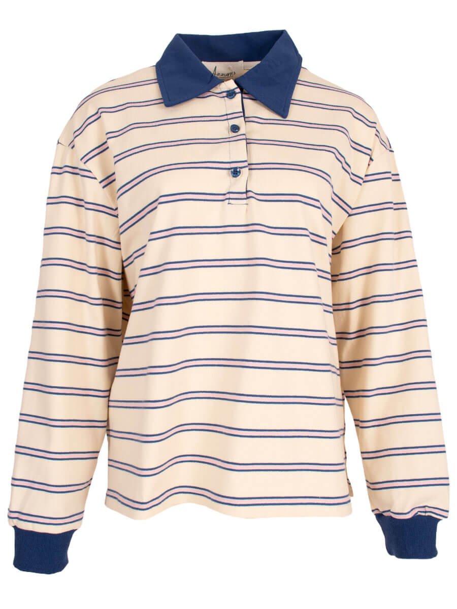 Purple orange One Size Sweaters - A9955 Polo van Azzurro