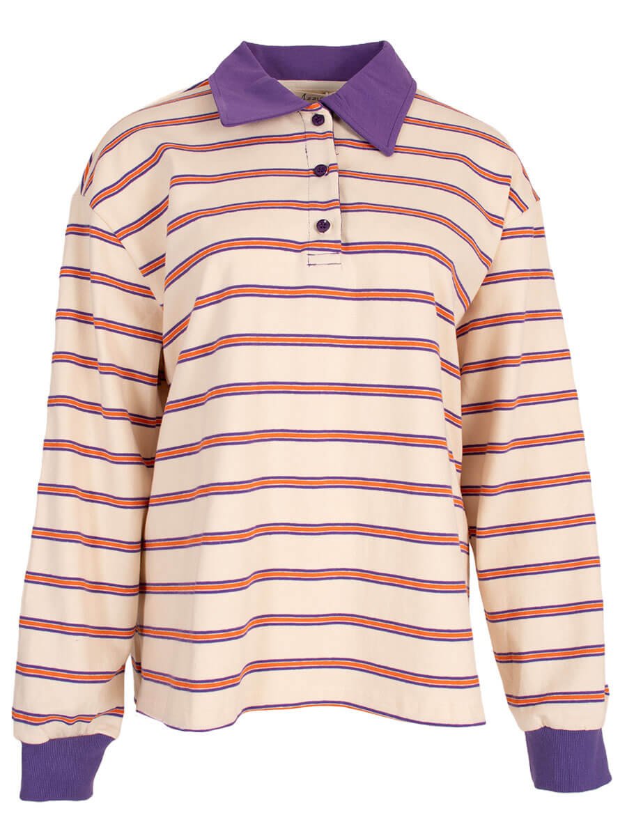 Purple orange One Size Sweaters - A9955 Polo van Azzurro