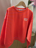 Alix striped patch sweater,Tee van Meisjes Brugge – Sweaters voor dames | Meisjes Brugge