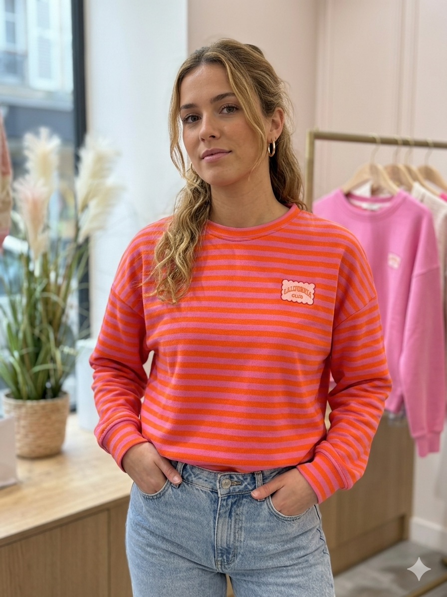 Alix striped patch sweater,Tee – Sweaters voor dames in kleur | Meisjes