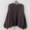 chocolat one size Pulls - Alpaca knit van Meisjes Brugge