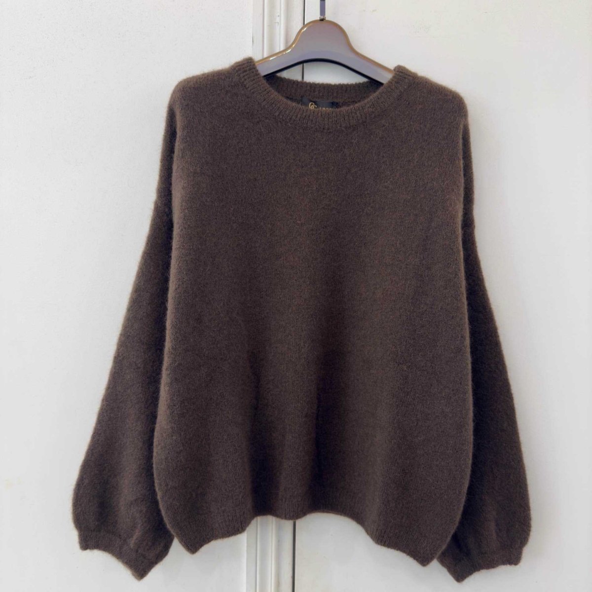 chocolat one size Pulls - Alpaca knit van Meisjes Brugge