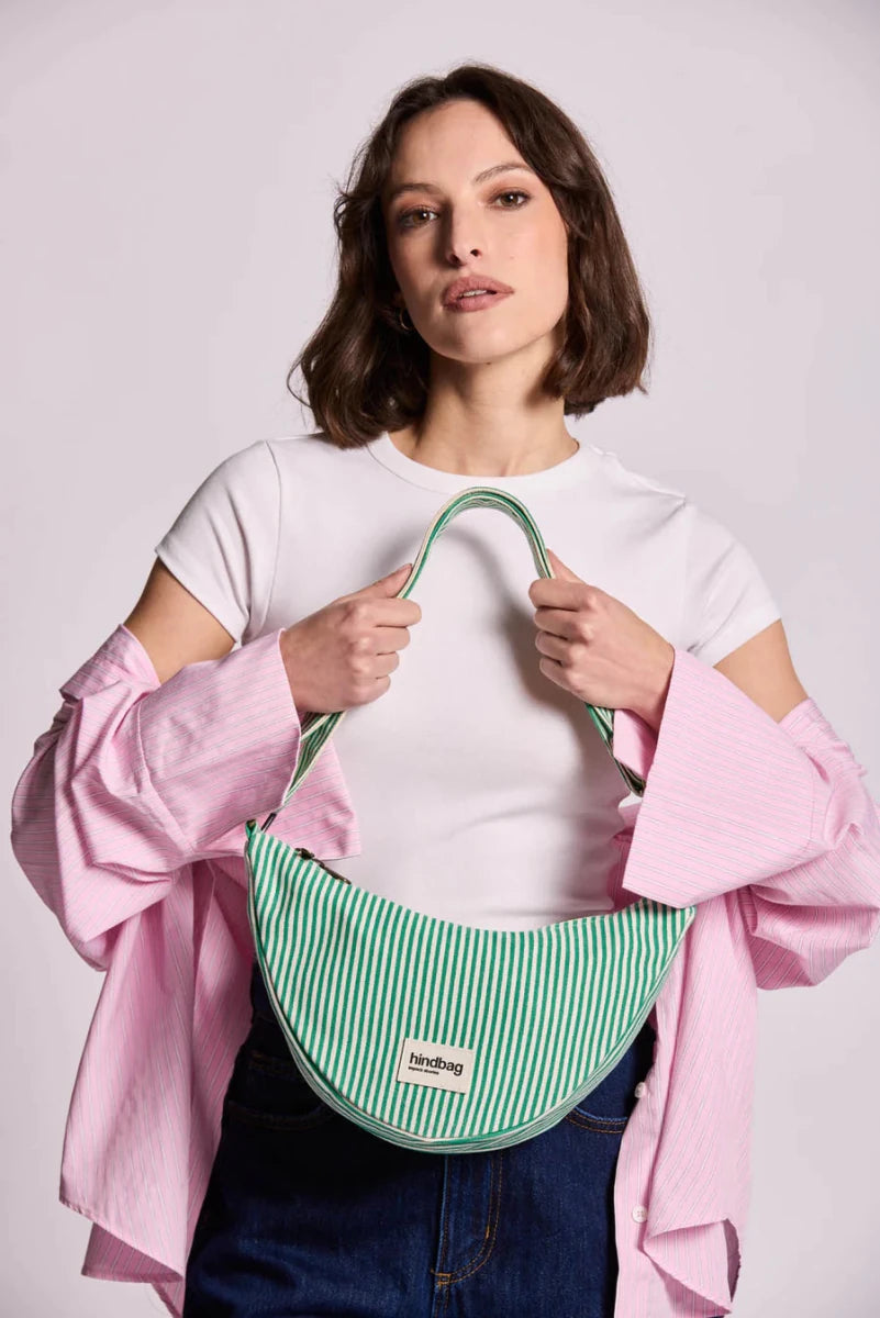 Andrea Bumbag Thin green stripes van Hindbag – Handtassen voor dames | Meisjes Brugge