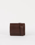Handtassen - AUDREY MINI bag Chocolate Classic Leather with 2 handles van O My Bag