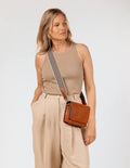 AUDREY MINI bag Classic Cognac with 2 straps van O My Bag – Handtassen voor dames | Meisjes Brugge