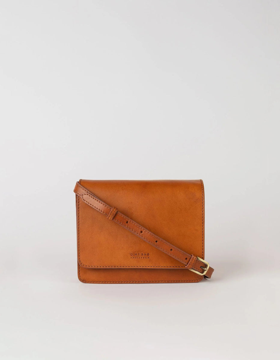 AUDREY MINI bag Classic Cognac with 2 straps van O My Bag – Handtassen voor dames | Meisjes Brugge