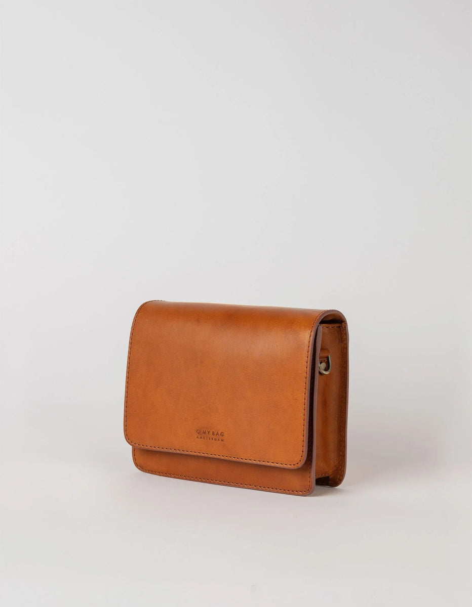 AUDREY MINI bag Classic Cognac with 2 straps van O My Bag – Handtassen voor dames | Meisjes Brugge
