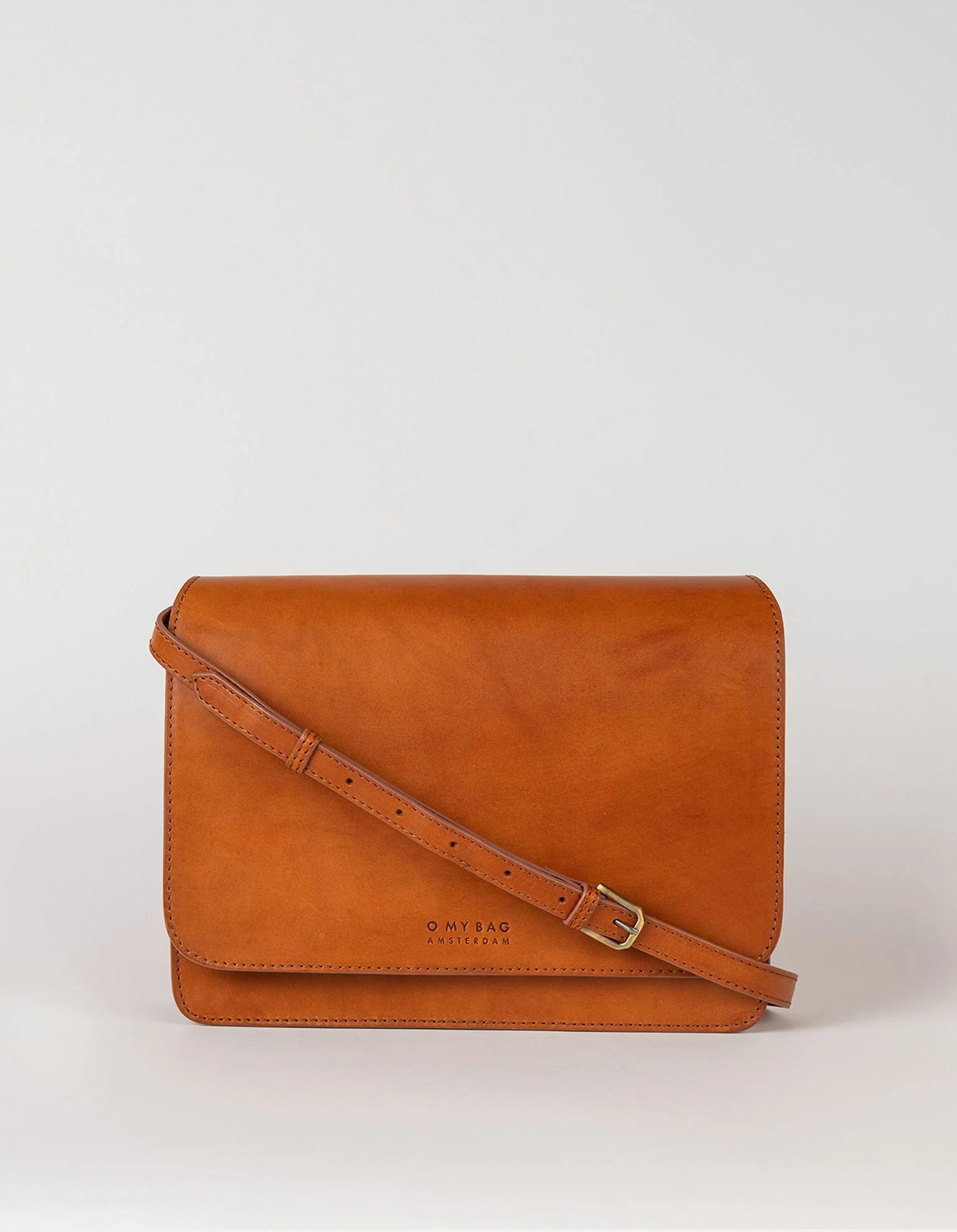 Handtassen - AUDREY bag Classic Cognac with 2 straps van O My Bag